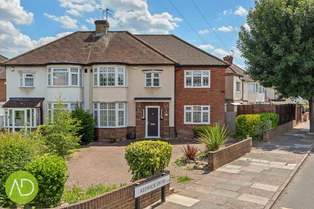 Thumbnail Semi-detached house for sale in Keswick Drive, Enfield