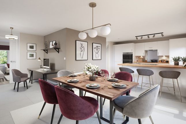 A Spacious Kitchen And Dining Area With Room To Work From Home