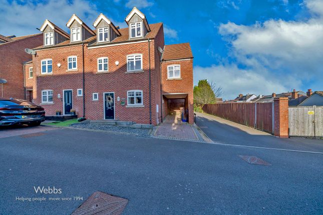 Thumbnail Town house for sale in Bramwell Drive, Hednesford, Cannock