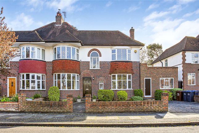 Thumbnail Semi-detached house to rent in Burdett Avenue, Wimbledon, London