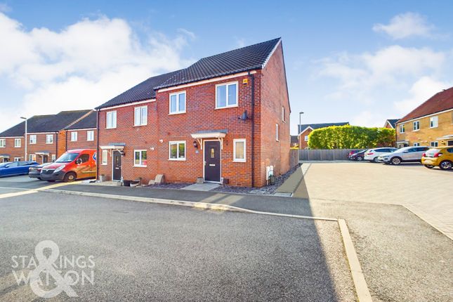 Thumbnail Semi-detached house for sale in Blyth Close, Blofield, Norwich