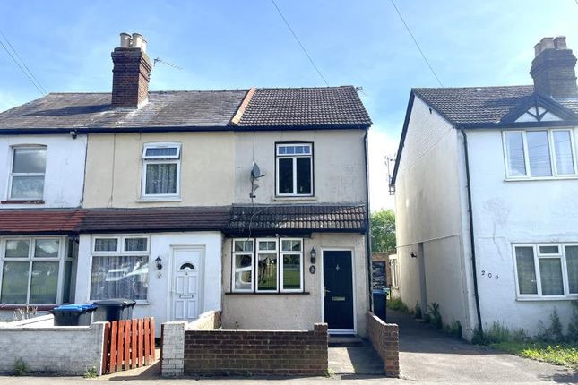 Thumbnail End terrace house to rent in Pooley Green Road, Egham