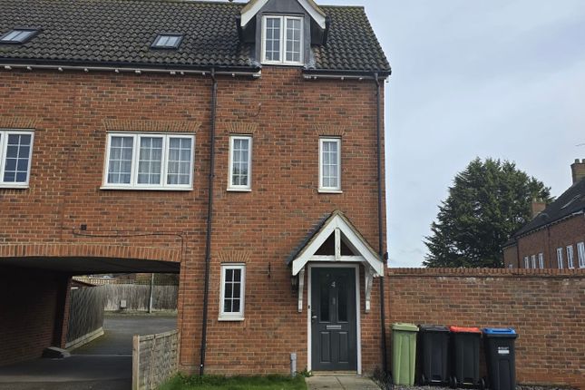 Thumbnail End terrace house for sale in Lovat Meadow Close, Newport Pagnell