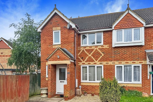 Thumbnail End terrace house to rent in Flinters Close, Wootton, Northampton