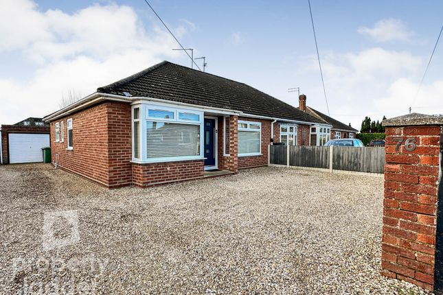 Thumbnail Semi-detached bungalow for sale in Falcon Road West, Sprowston, Norwich