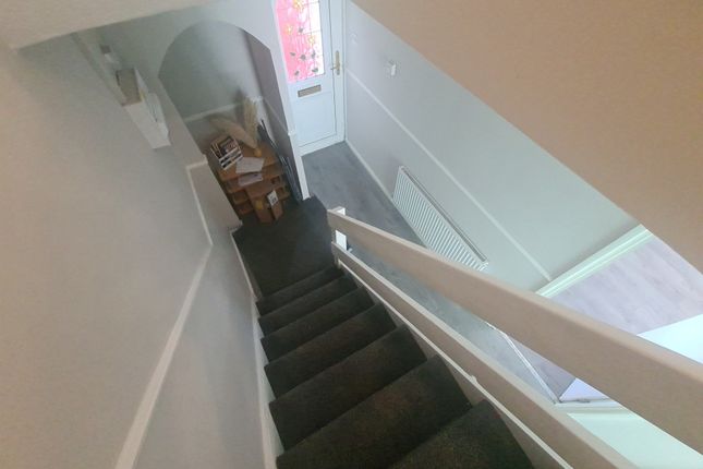 Bright And Clean Staircase With Carpeted Steps, Wh...