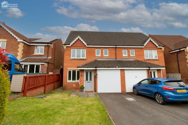 Thumbnail Semi-detached house for sale in Larmouth Court, Willington, Crook, Durham