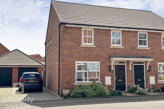 Thumbnail Semi-detached house for sale in Rowan Crescent, Horsford, Norwich