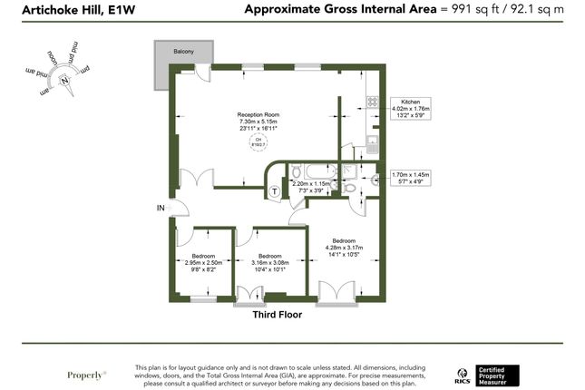 Flat to rent in Artichoke Hill, London