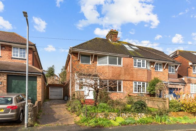 Thumbnail Semi-detached house for sale in Caburn Crescent, Lewes