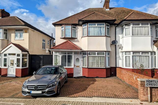 Thumbnail Semi-detached house for sale in Portland Crescent, Stanmore