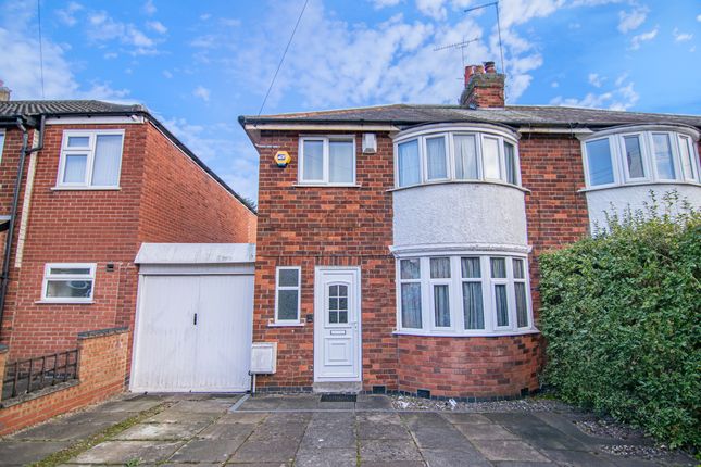 Thumbnail Semi-detached house for sale in Gwencole Crescent, Leicester, Leicestershire