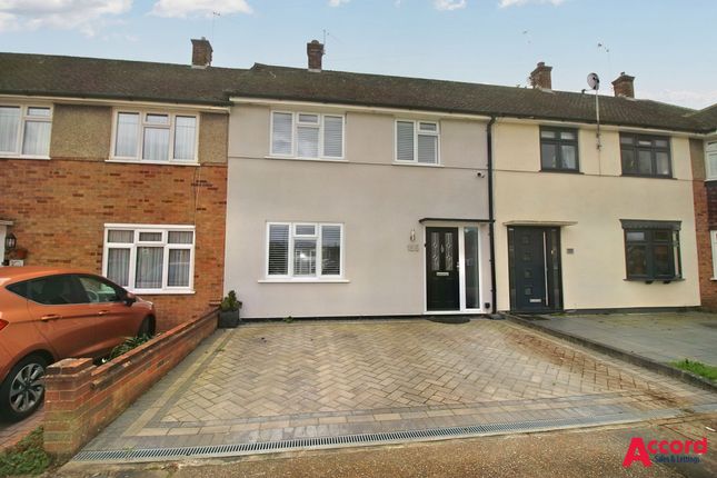 Thumbnail Terraced house to rent in Heron Way, Upminster