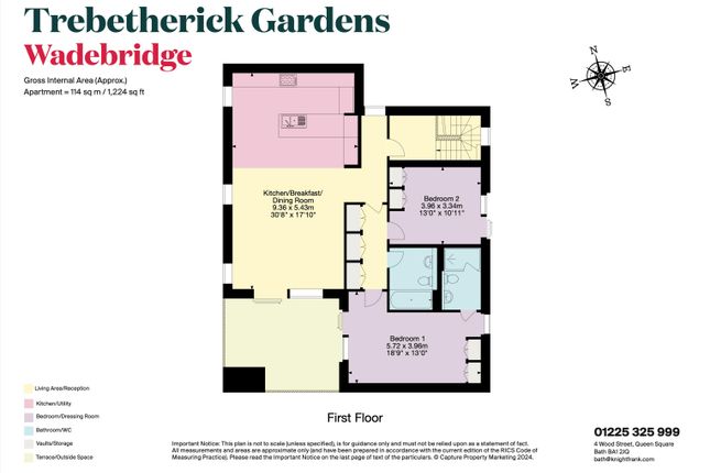 Flat for sale in Trebetherick Gardens, Trebetherick, Wadebridge, Cornwall