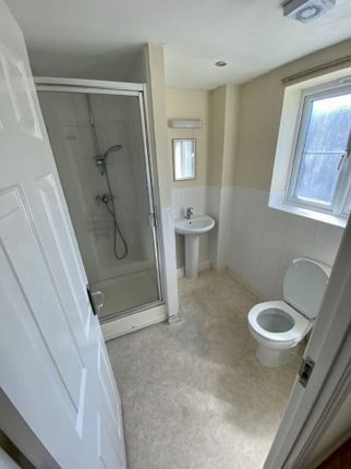 Modern Bathroom Suite Featuring A Spacious Shower ...