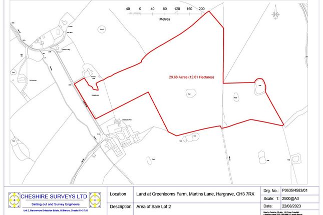 Land for sale in Hargrave, Chester, Cheshire