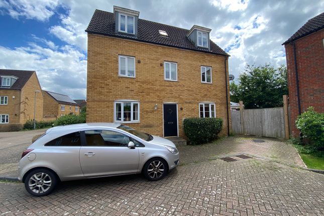 Thumbnail End terrace house for sale in Russet Close, Bedford