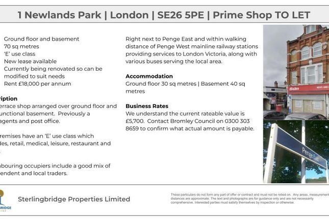 Thumbnail Commercial property to let in Newlands Park, London