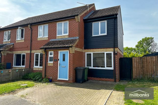 Thumbnail Semi-detached house for sale in Constable Close, Attleborough, Norfolk