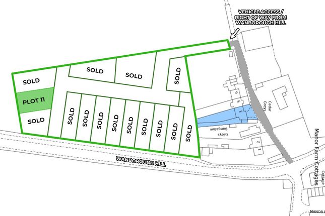 Thumbnail Land for sale in Plot 11, Wanborough Hill, Wanborough, Guildford, Surrey