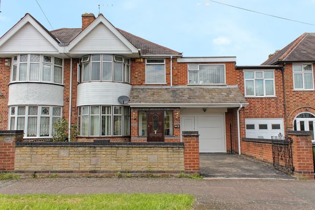 Thumbnail Semi-detached house for sale in Shakespeare Drive, Braunstone Town, Leicester