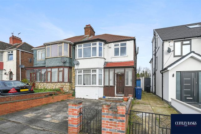 Thumbnail Semi-detached house for sale in Rydal Crescent, Perivale, Middlesex