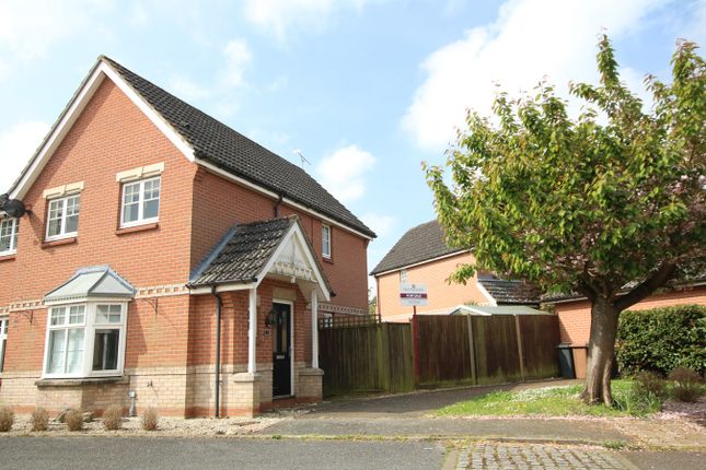 Thumbnail Semi-detached house for sale in Keytes Way, Great Blakenham, Ipswich, Suffolk