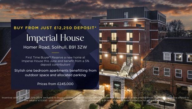 Thumbnail Flat for sale in Imperial House, Princes Gate, Homer Road, Solihull, West Midlands