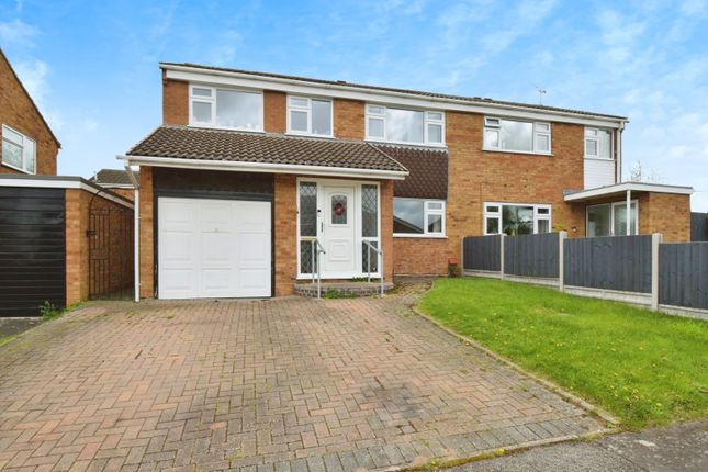 Semi-detached house for sale in Barnstaple Close, Wigston, Leicestershire