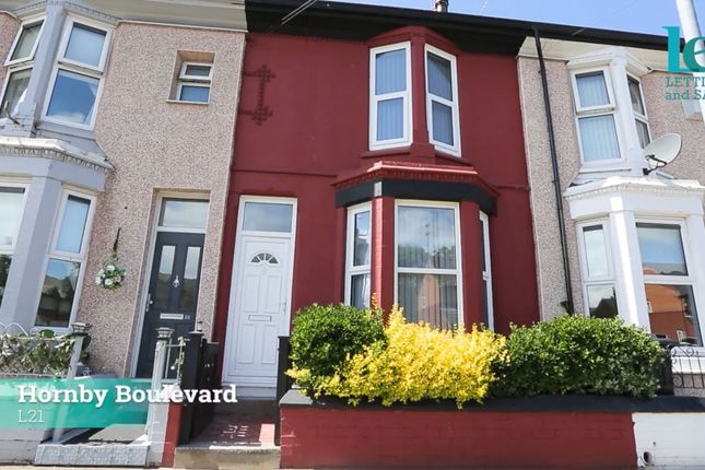 Thumbnail Terraced house to rent in Hornby Boulevard, Liverpool