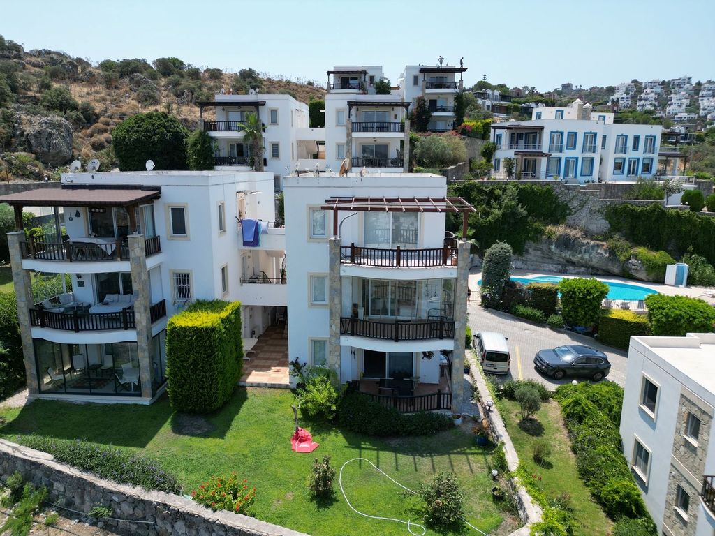 Property photo 2 of 25 A Sea &amp; Nature View Apartment In Bodrum For Sale - Complex With Social Gardens