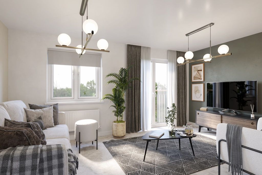 Property photo 1 of 10 The Family Room On The Middle Floor Features A Juliet Balcony