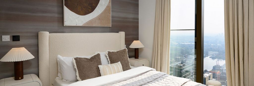 Property photo 3 of 4 Ouble Bed With Contemporary Design, Bedside Tables And Wall Hanging