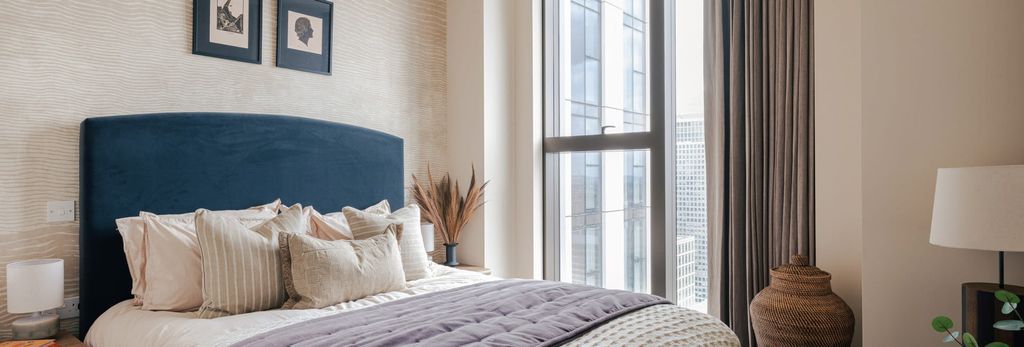 Property photo 2 of 4 Double Bed With Contemporary Design, Bedside Tables And Wall Hanging