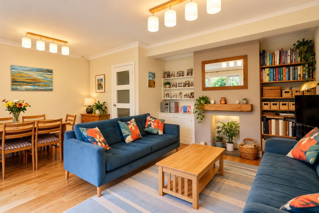 Property photo 2 of 17 Warm Scandi Living And Dining Room