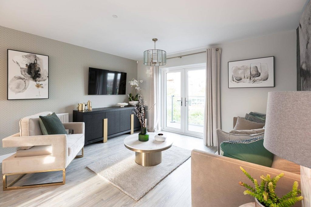 Property photo 2 of 8 Double Doors Out To The Private Balcony Or Terrace - Typical Taylor Wimpey Apartment