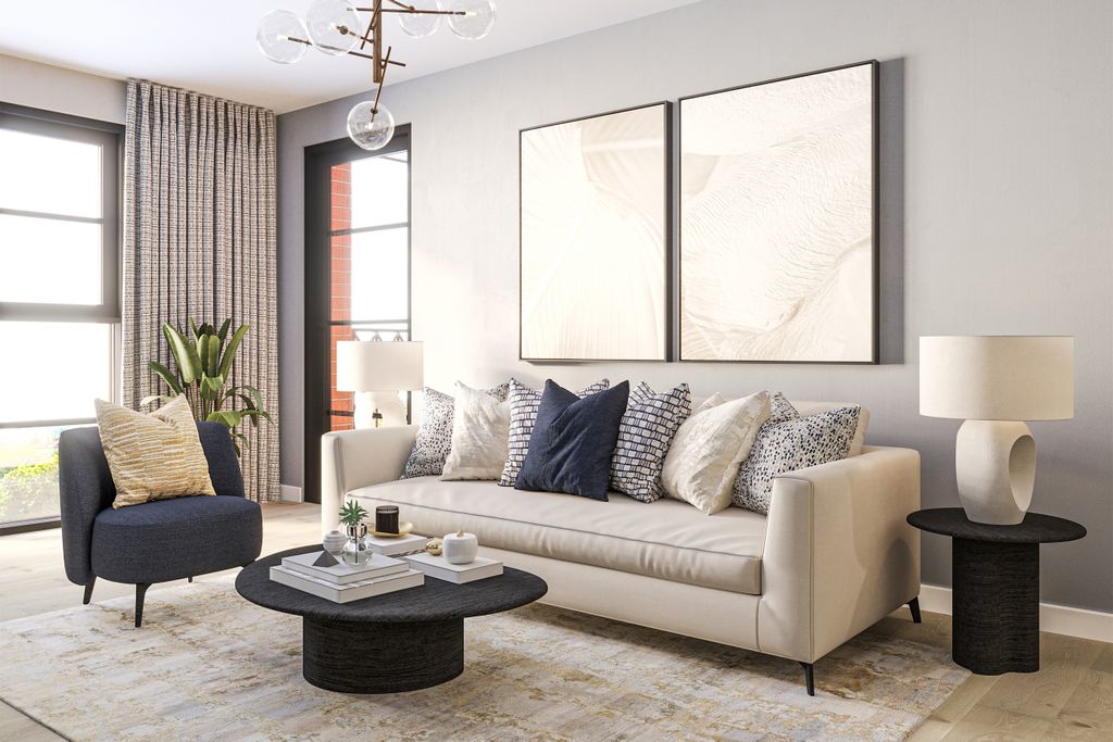 Property photo 1 of 6 Living Room - Brookside Apartments (2-Bed) 2