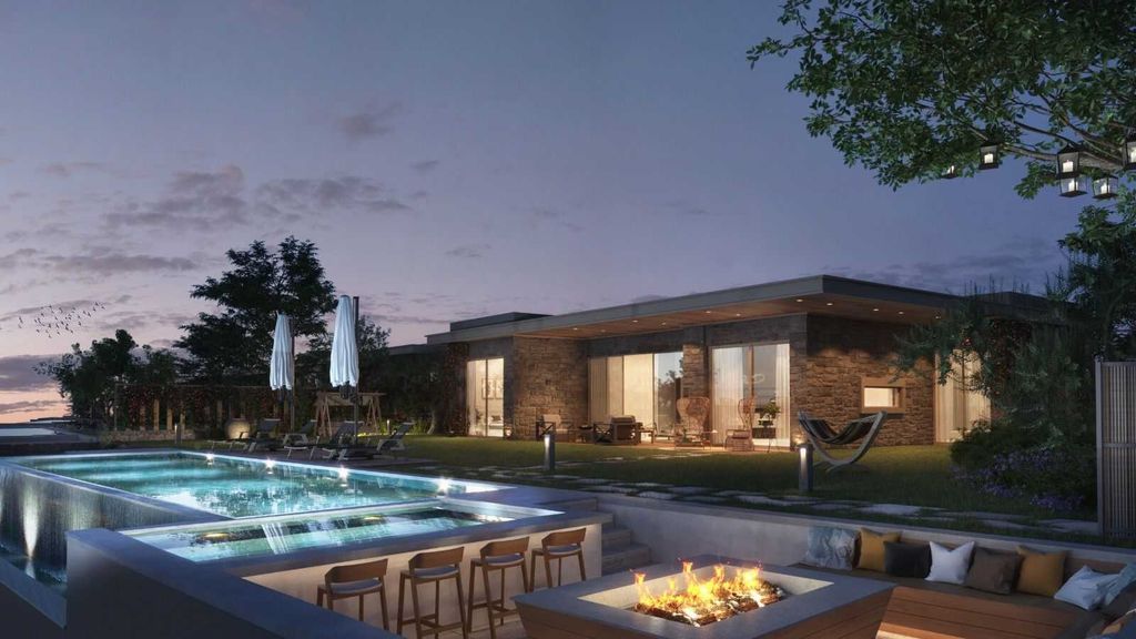 Property photo 3 of 19 Luxury, Sea View Bodrum Smart-Home Properties For Sale - Evening Ambient Lighting