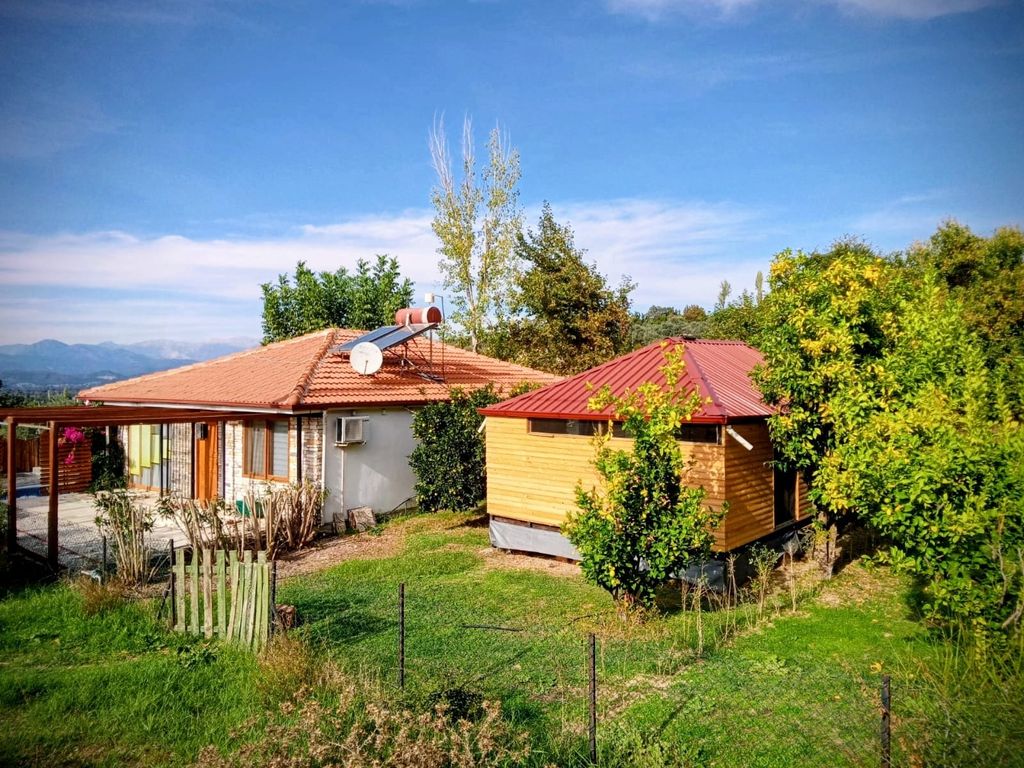 Property photo 1 of 16 Nature Bungalow For Sale With A Private Pool & Annex In Kadikoy, Fethiye - Main View Of The Bungalow And Annex