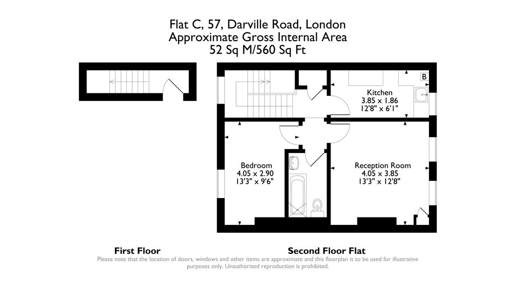 Property photo 2 of 6 Flat C, 57, Darville Road, N16 7Pt.Jpg