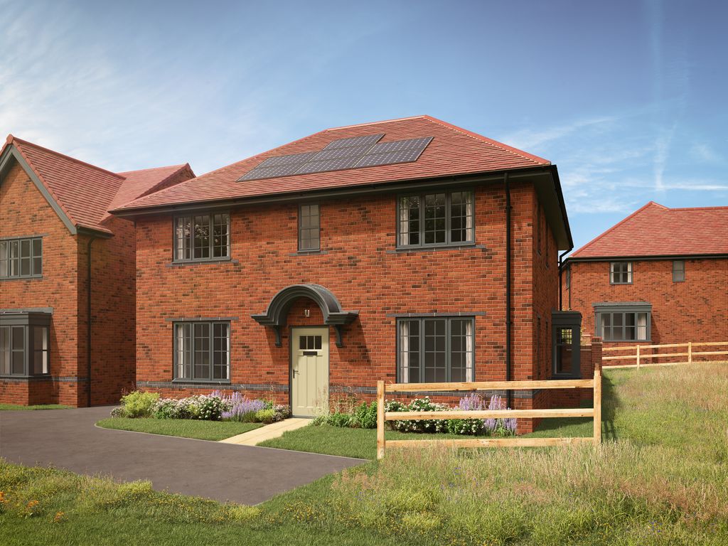 Property photo 1 of 10 A Modern Brick House With Solar Panels On The Roof Sits Behind A Wooden Fence In The Foreground