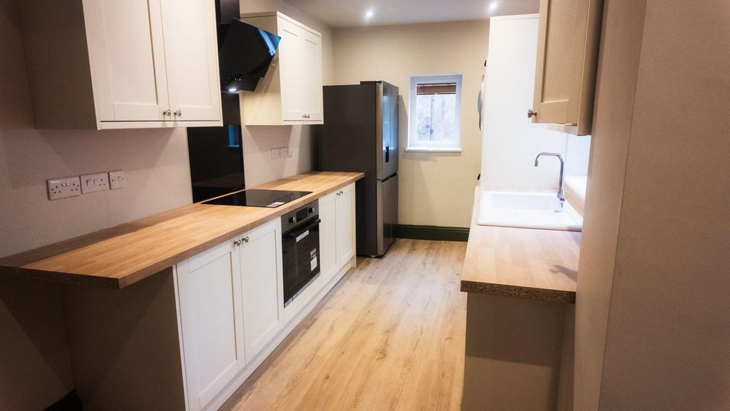 Property photo 2 of 12 A Modern Galley Kitchen Featuring Light Wood Count...