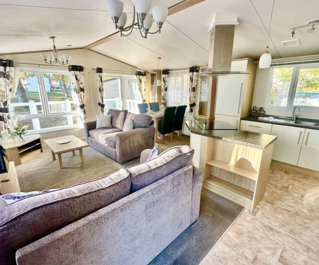 Property photo 2 of 5 Atlas Lilac Lodge Living Dining Kitchen Area At Hoburne Bashley