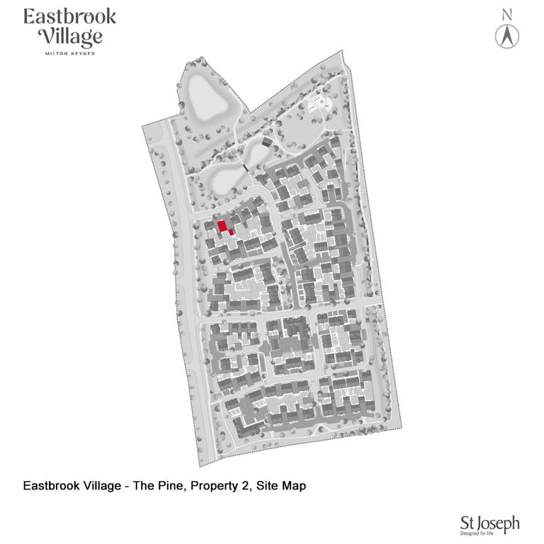 Property photo 2 of 2 An Image Of The Development Site Plan Showing The Property Highlighted With A Compass Point