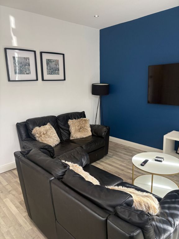 Property photo 3 of 28 Modern Living Room With Matching Black Leather Sof...