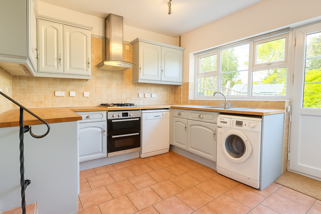 Property photo 3 of 9 Spacious U-Shaped Kitchen With Natural Light