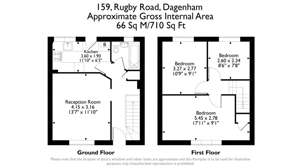 Property photo 2 of 9 8676941 Floor Plan - 159, Rugby Road, Rm9 4Ap.Jpg