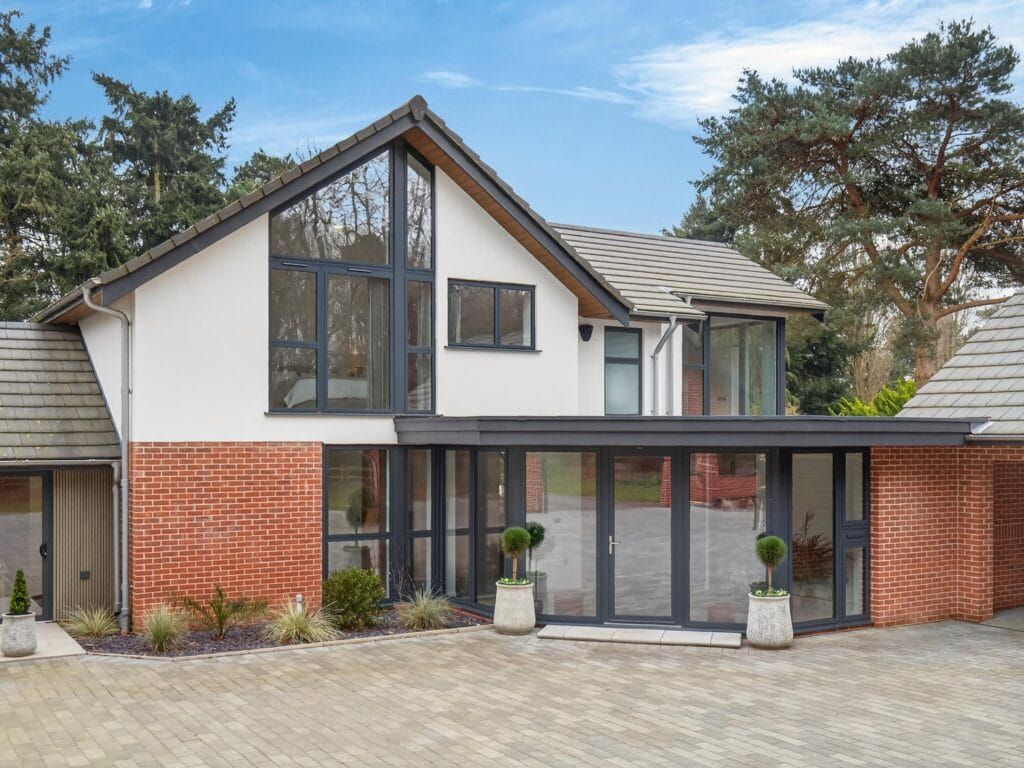 Property photo 3 of 52 Luxury Contemporary Detached House With Floor-To-Ceiling Glazing, Modern Entrance And Large Block Paved Driveway.