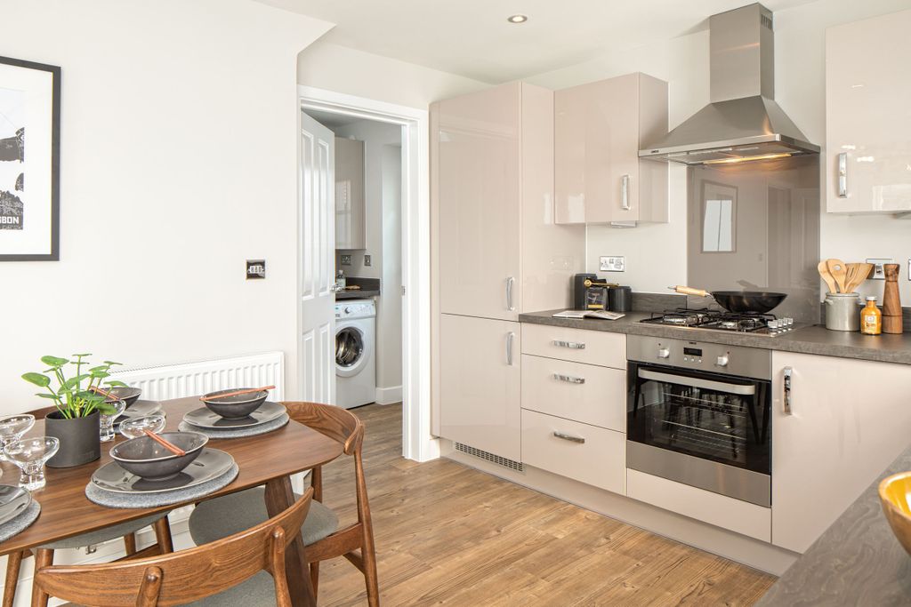 Property photo 3 of 10 Kitchen, Utility And Dining Area Of The Hadley 3 Bedroom Home
