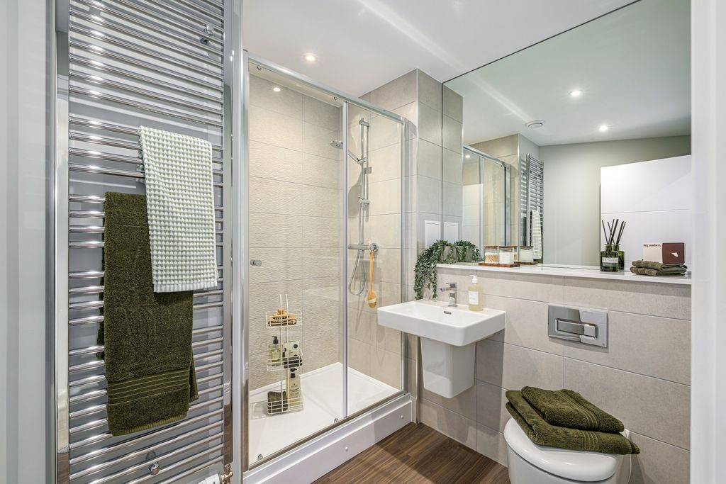 Property photo 3 of 5 Vb5698804 20260519 cala Homes The Foundry Type 2W Show Apartment Bedroom 1 Ensuite 001 1600x1067